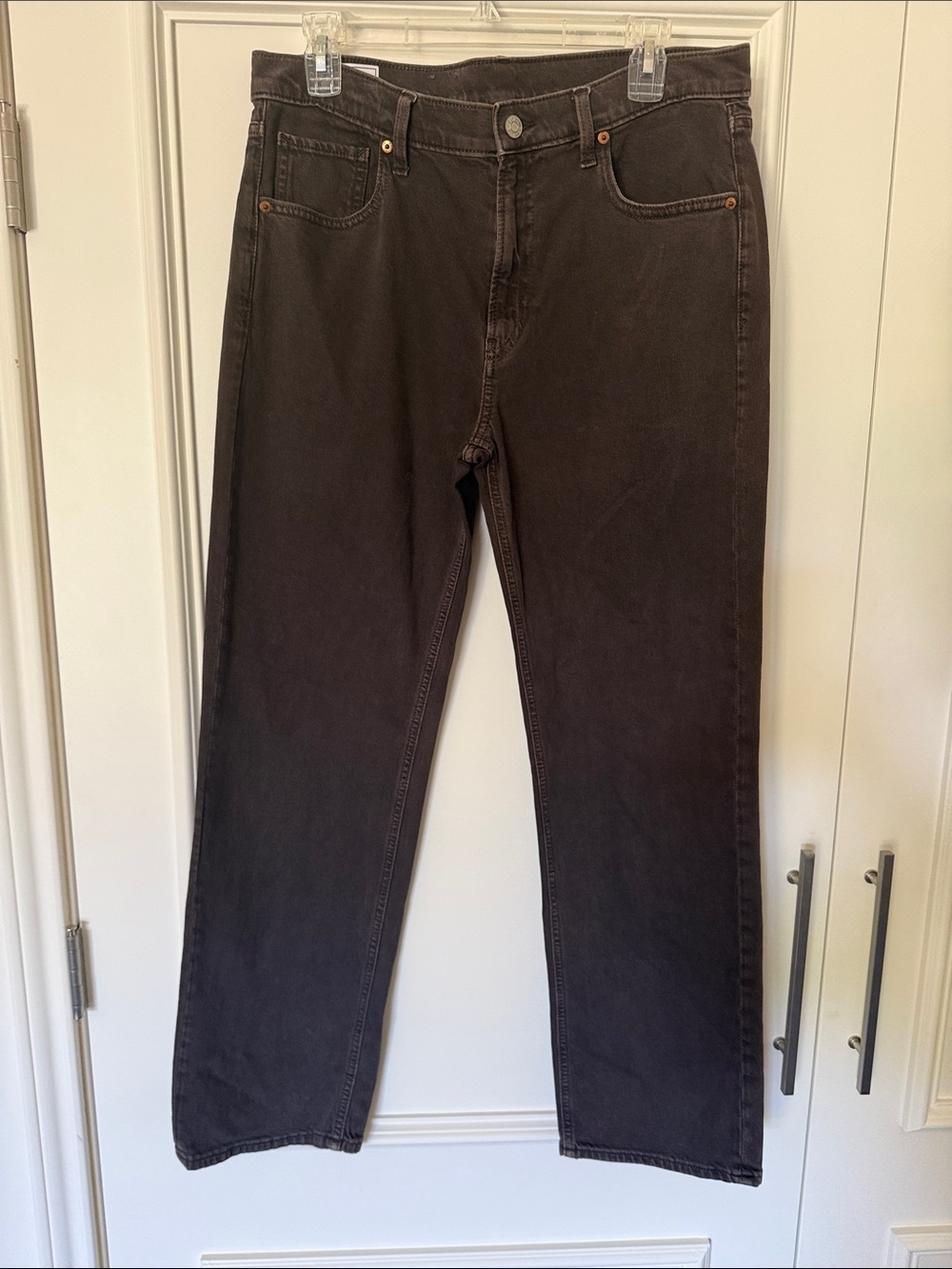 GAP Women's Straight Leg Jeans in Dark Brown
